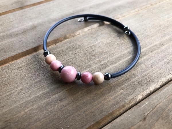 Rhodochrosite and Hematite Bracelet | Emotional Healing picture