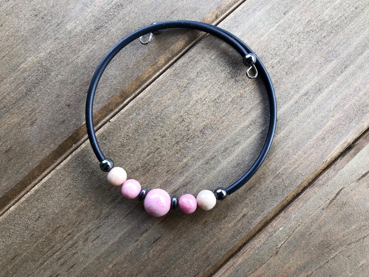Rhodochrosite and Hematite Bracelet | Emotional Healing picture