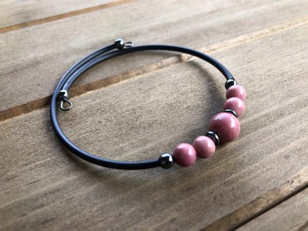 Rhodochrosite and Hematite Bracelet | Emotional Healing