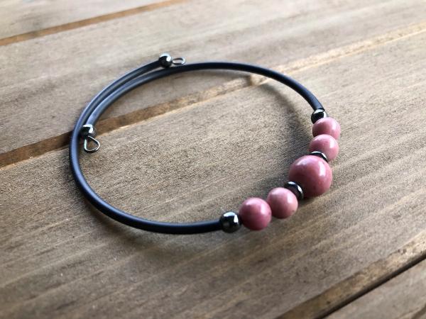 Rhodochrosite and Hematite Bracelet | Emotional Healing picture