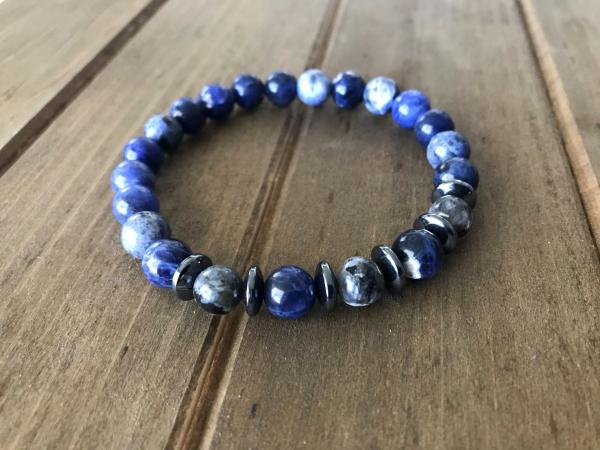 Sodalite and Hematite Bracelet | Mental Clarity picture