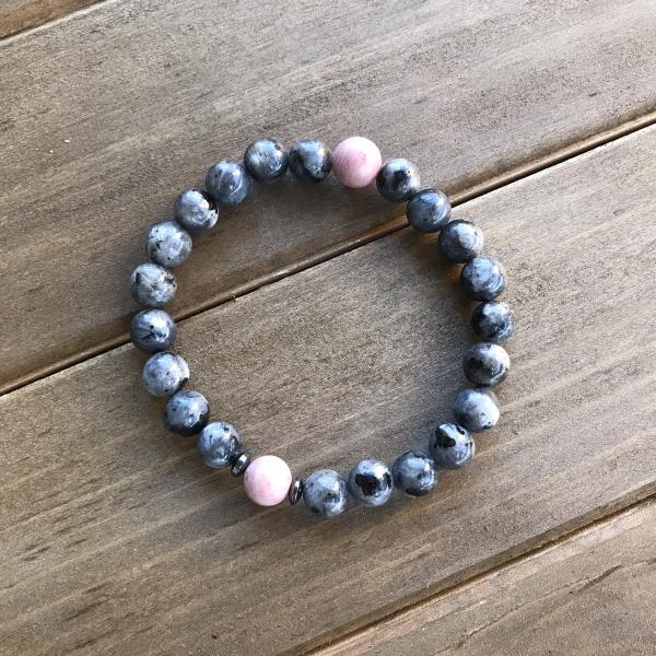 Labradorite and Rhodochrosite Bracelet | Connection to the Earth picture