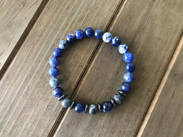 Sodalite and Hematite Bracelet | Mental Clarity picture