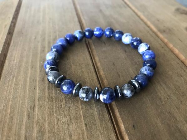 Sodalite and Hematite Bracelet | Mental Clarity picture