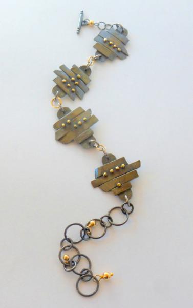 Black & Gold Picket Fence Bracelet picture