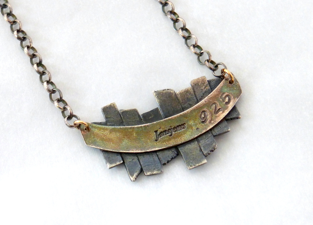 Black & Gold Picket Fence Necklace picture