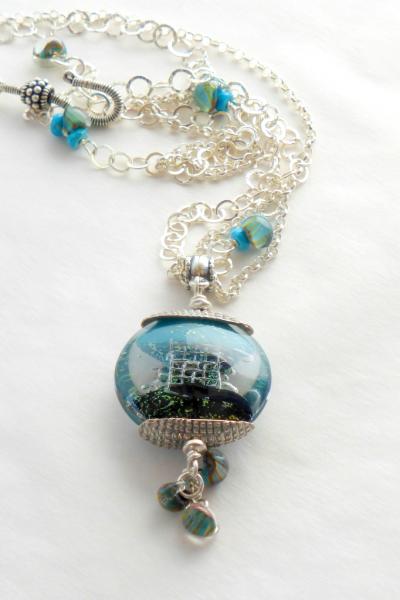 Teal Glass Necklace picture