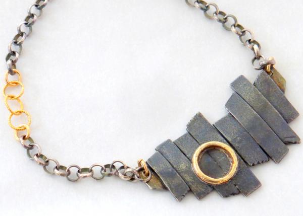 Black & Gold Picket Fence Necklace picture