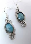 Blue Larimar Cabochon Earrings