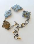 Black & Gold Picket Fence Bracelet