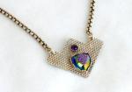 Purple Druzy Quartz Necklace