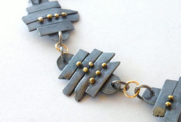 Black & Gold Picket Fence Bracelet picture