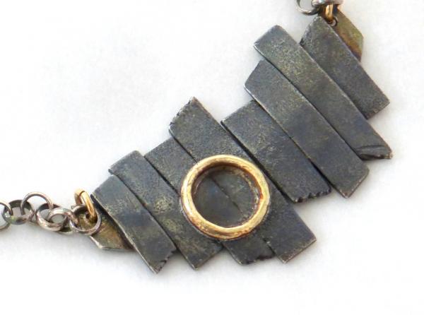Black & Gold Picket Fence Necklace picture
