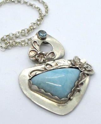 Larimar Hinged Pendant