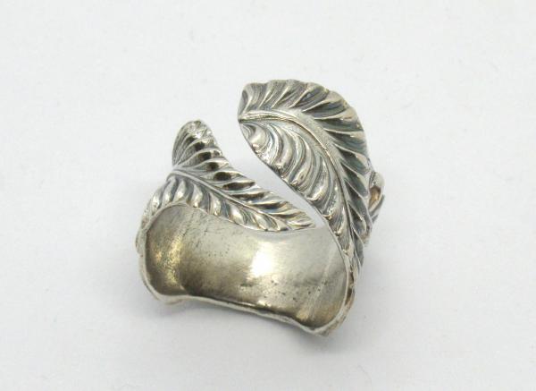 Silver Leaf Wrap Ring