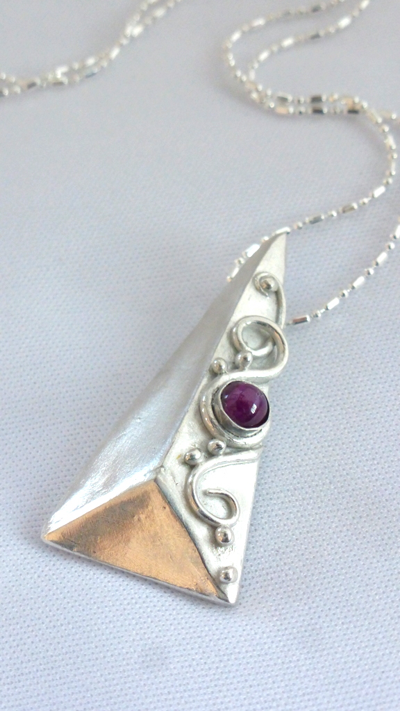 3-Dimentional Ruby Pendant