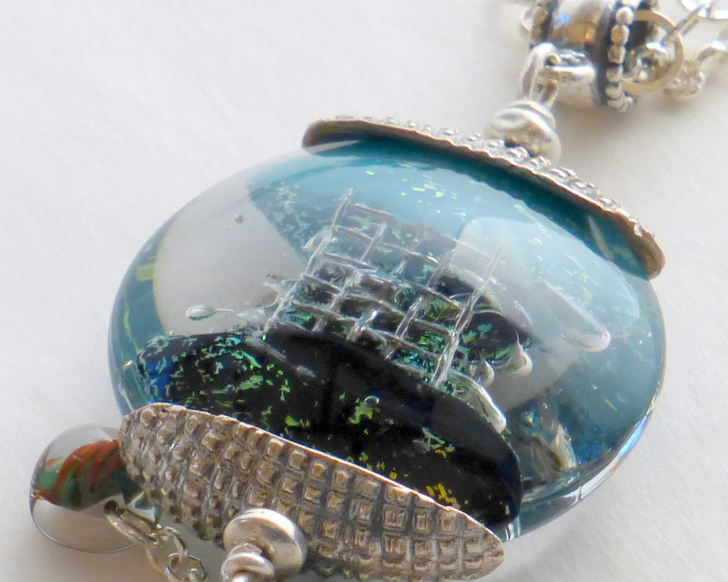 Teal Glass Necklace picture