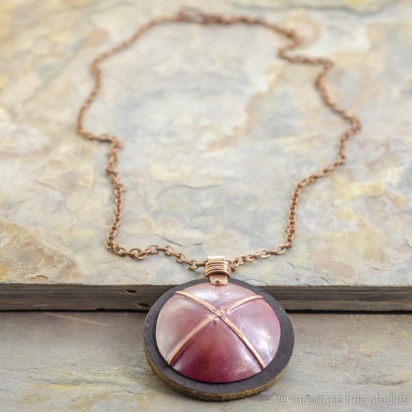 Domed shield necklace picture