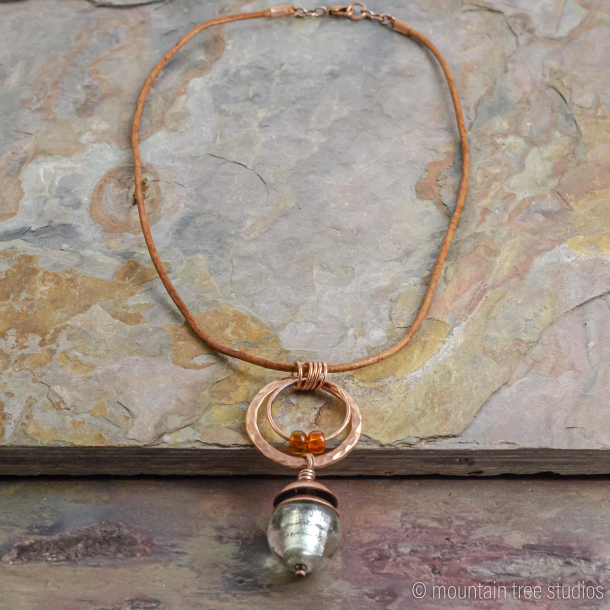 Lampwork, double-dome & ring necklace picture