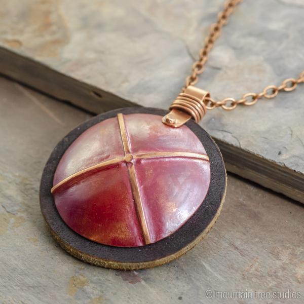 Domed shield necklace picture