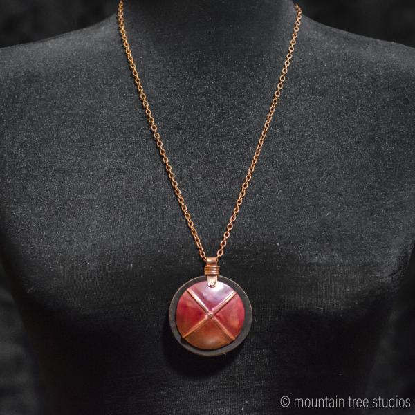 Domed shield necklace picture