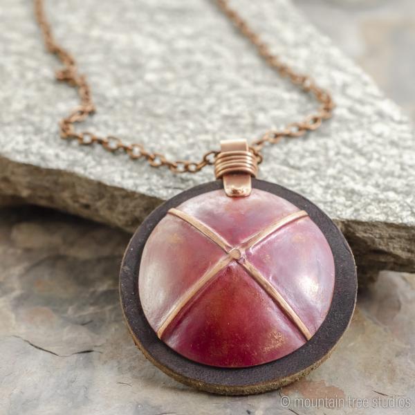 Domed shield necklace picture