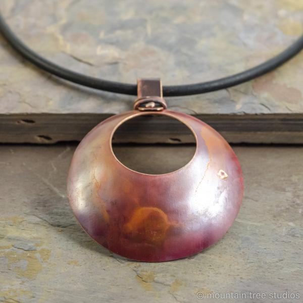 Copper dome with cutout necklace picture
