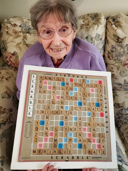 Personalized Scrabble Word Collage Board picture