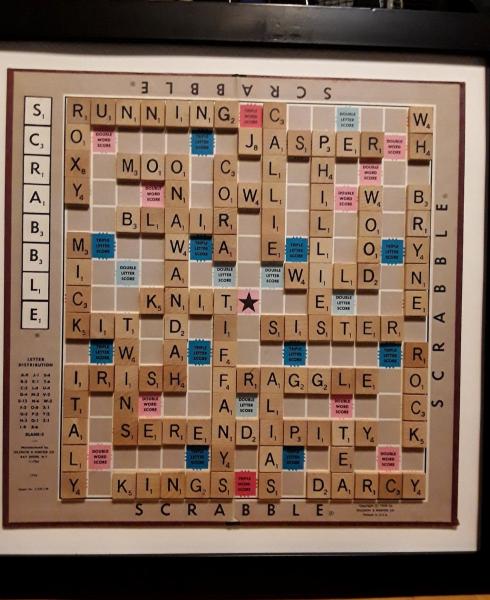 Personalized Scrabble Word Collage Board picture
