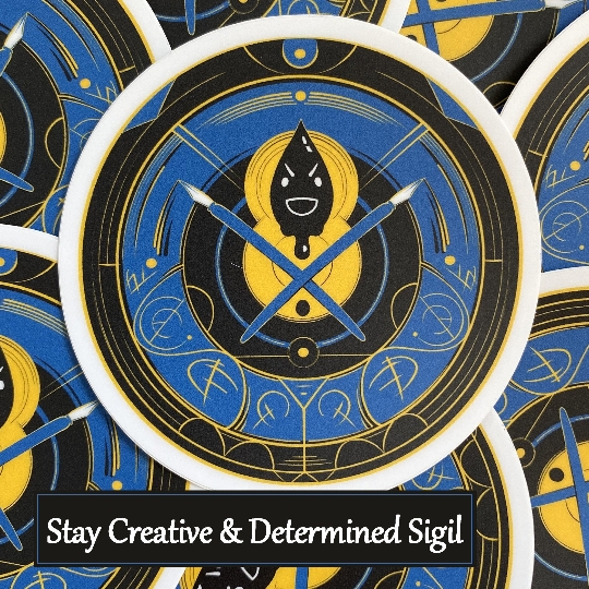 Stay Creative & Determined Sigil Seal Stickers picture