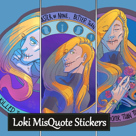 Loki Misquote Vinyl Holographic Stickers