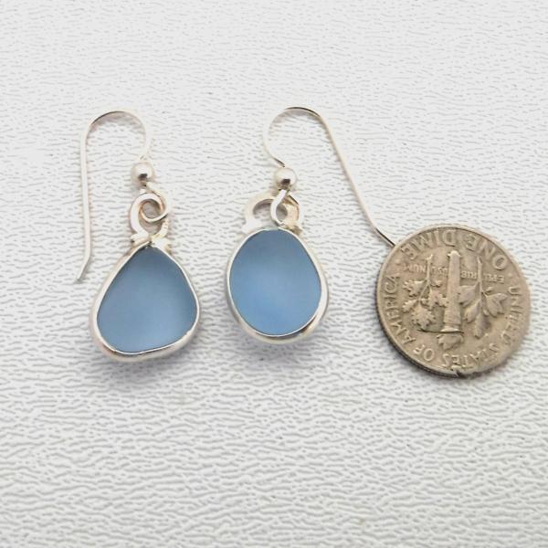 Sky Blue Sea Glass Earrings picture