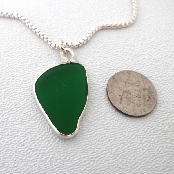 Jade Green Sea Glass Necklace picture