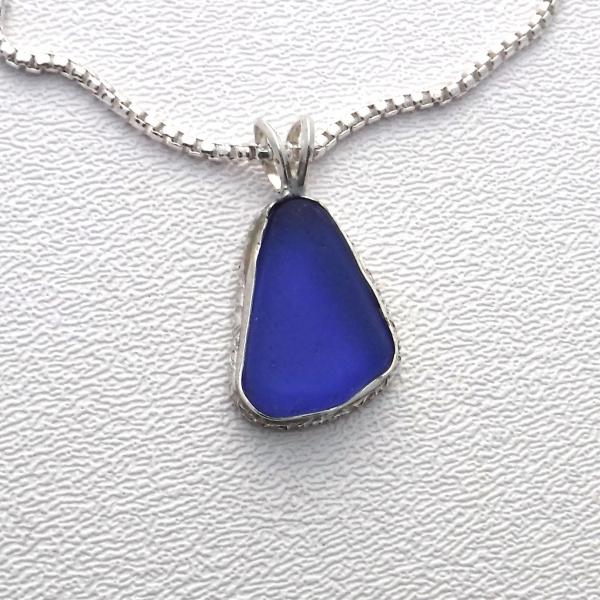 Cobalt Blue Sea Glass Necklace