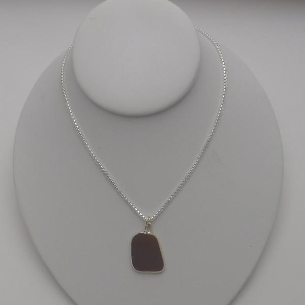 Chocolate Brown Sea Glass Necklace picture