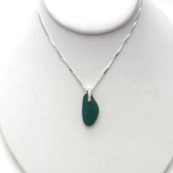 Sparkly Teal Sea Glass Necklace picture