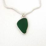 Jade Green Sea Glass Necklace