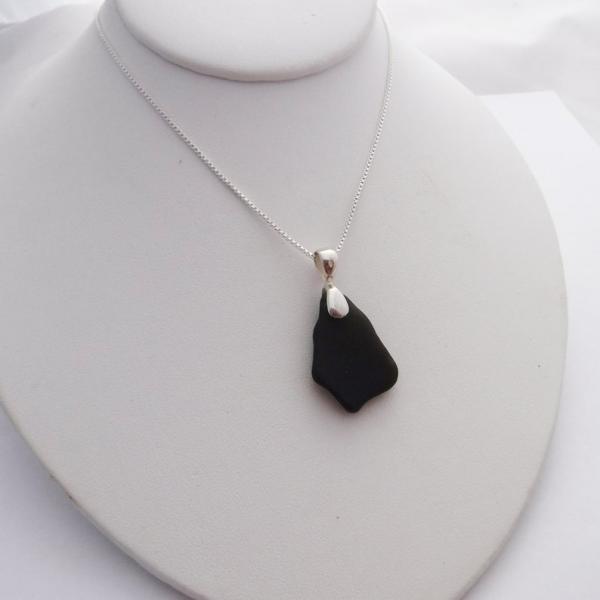 Black Sea Glass Necklace picture