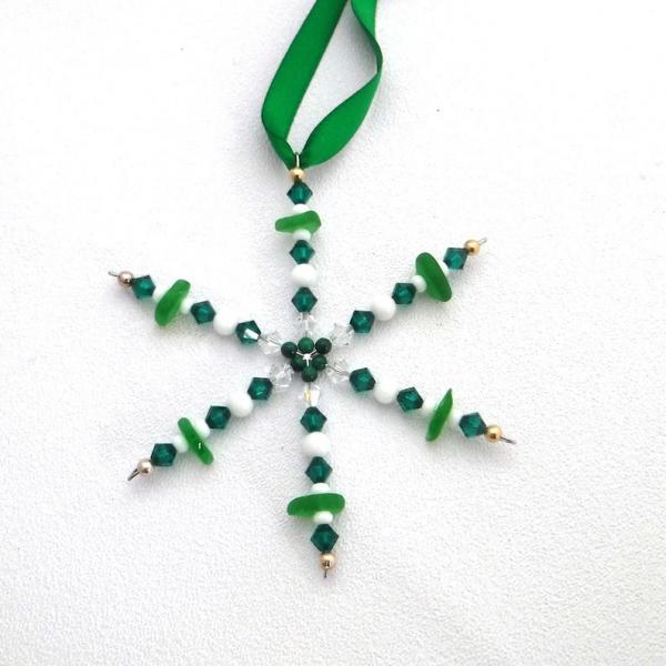 Sea Glass Snowflake Ornament picture