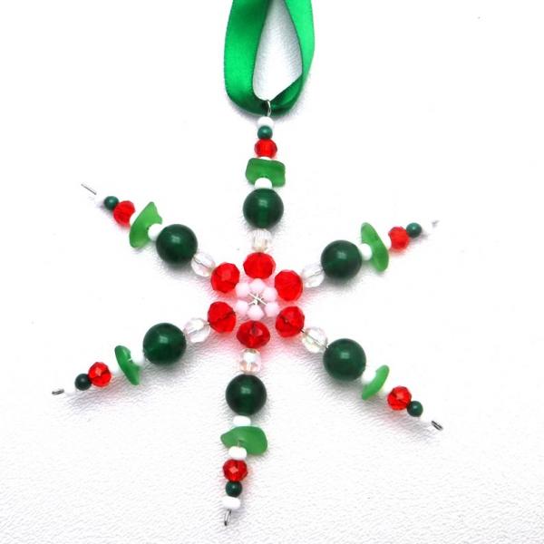 Sea Glass Snowflake Ornament picture