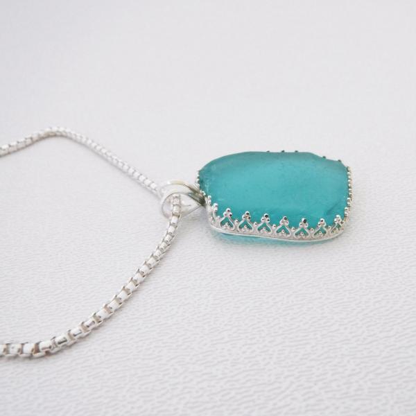 Handcrafted Turquoise Sea Glass Necklace picture