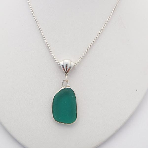 Brilliant Turquoise Sea Glass Necklace picture