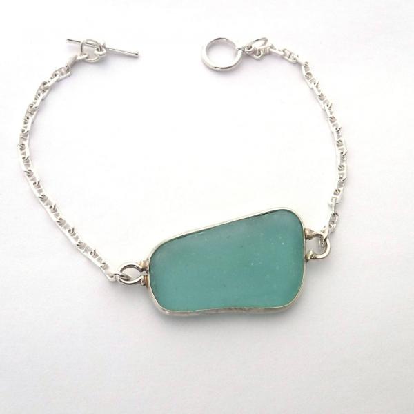 Aqua Sea Glass Bracelet picture