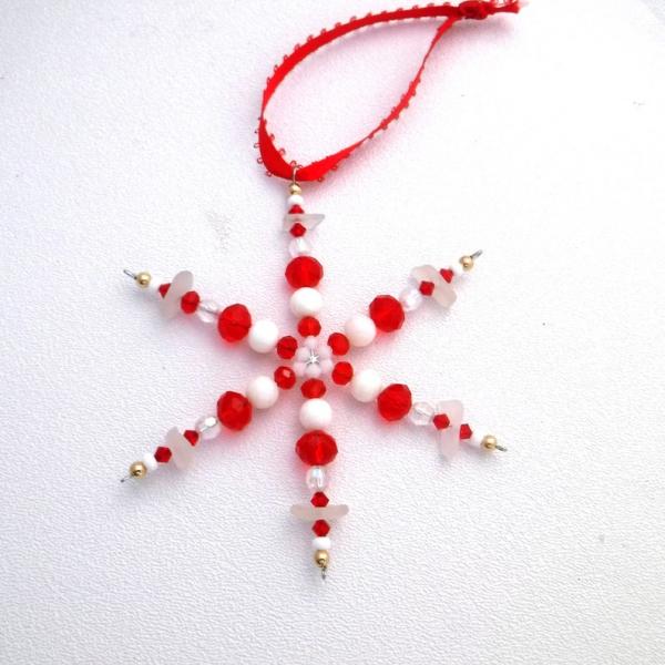 Sea Glass Snowflake Ornament picture