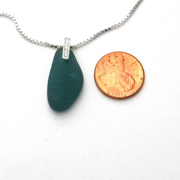 Sparkly Teal Sea Glass Necklace picture