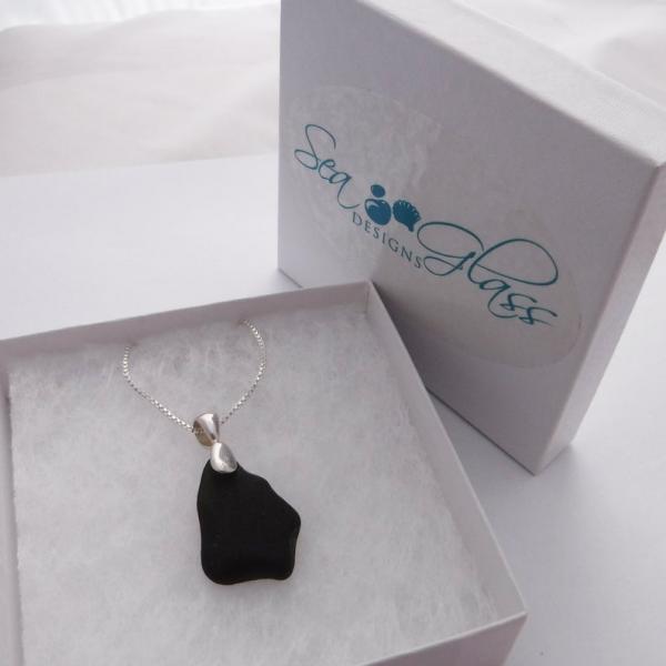 Black Sea Glass Necklace picture