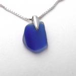 Sea Glass Necklace – Blue Flash Glass Necklace