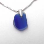 Sea Glass Necklace – Blue Flash Glass Necklace
