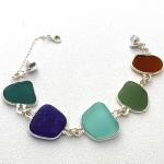 Multi Colored Sea Glass Bracelet