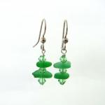 Jade Sea Glass Earrings